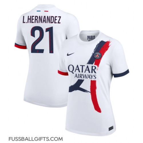 Paris Saint-Germain Lucas Hernandez #21 Fußballbekleidung Auswärtstrikot Damen 2024-25 Kurzarm